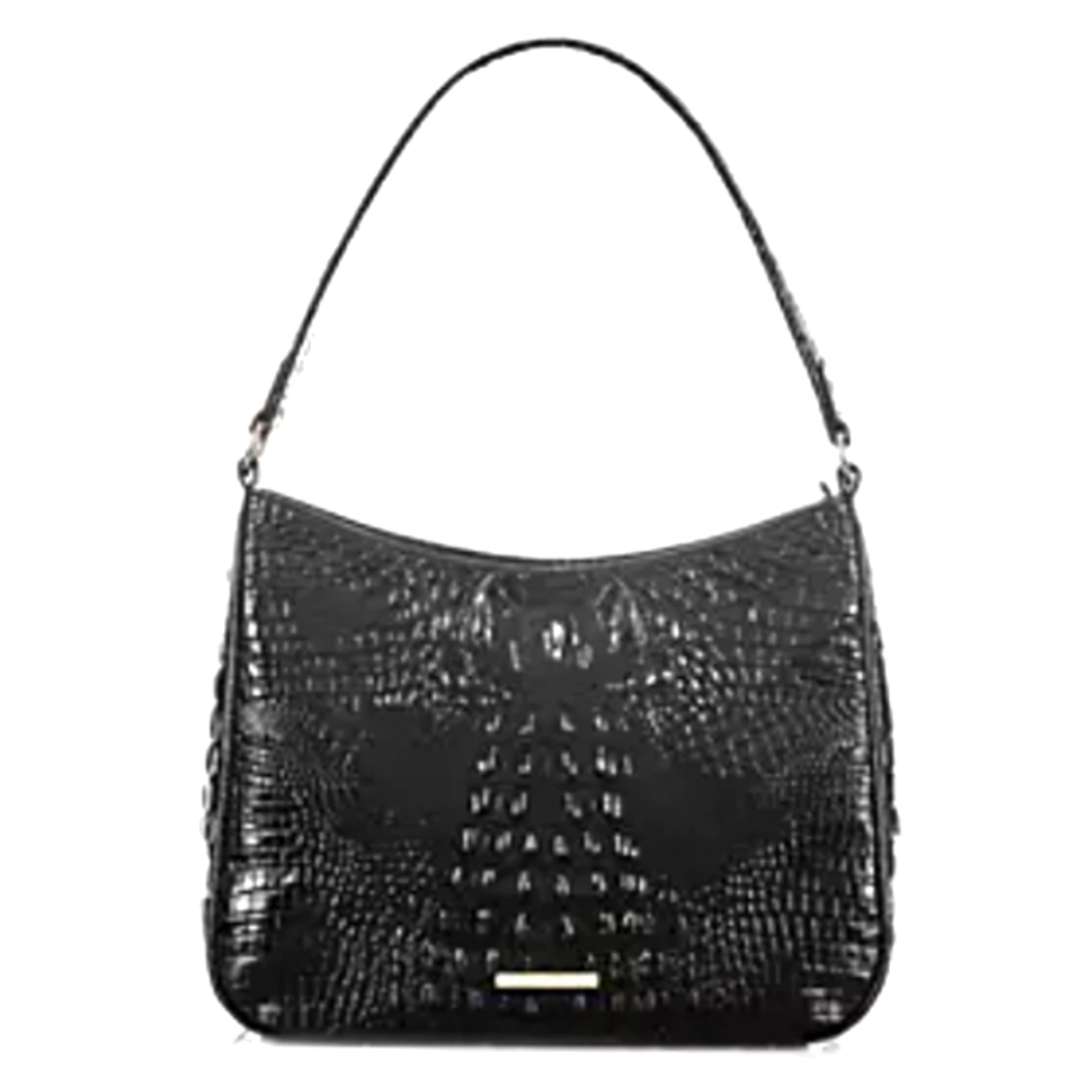 BRAHMIN Crocodile-Embossed patent Bag